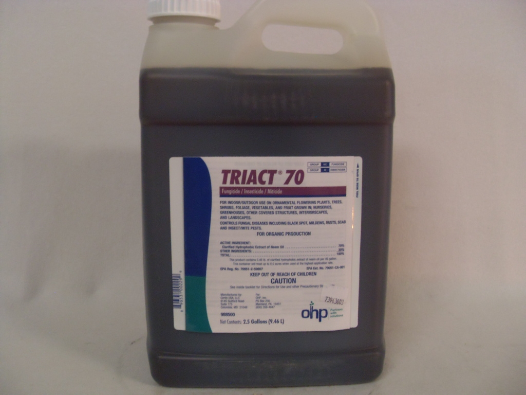 Triact 70 Neem Oil Fungicide Insecticide Miticide - 2.5 Gal