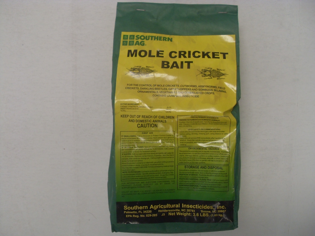 Mole Cricket Bait 5% Carbaryl Sevin Bait - 3.6 - 9 - 40 Lb