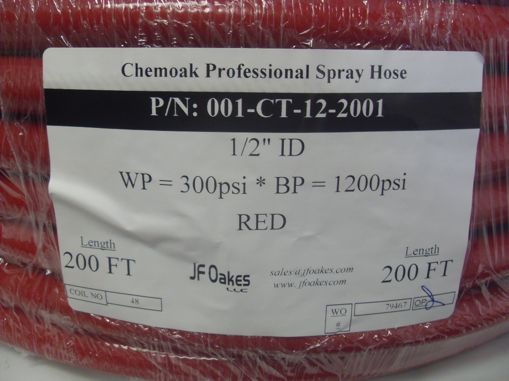 Chemtrol Red Spray Hose - 1/2 in x 200 ft 300 psi