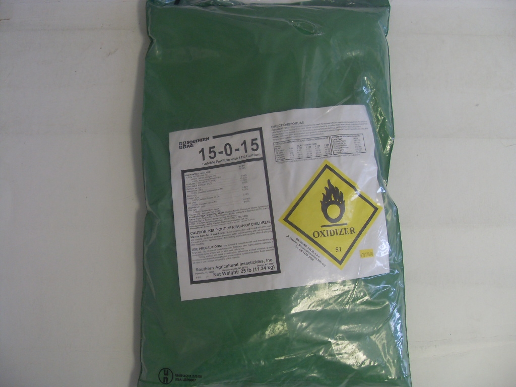 15-0-15 Soluble Fertilizer with 11% Calcium - 25 Lb