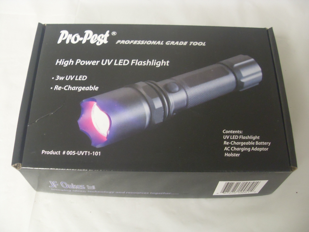 Pro-Pest 3 Watt LED UV Rechargeable Flashlight