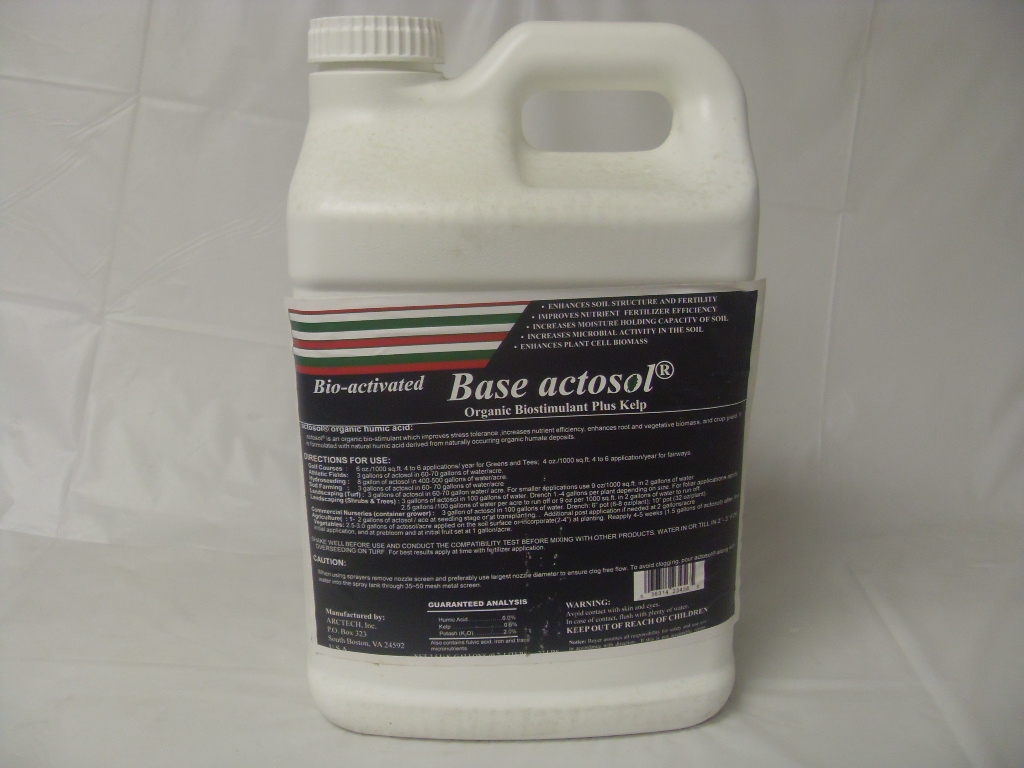 Bio-activated Base Actosol Humic Acid BioStimulant - 2.5 Gallon