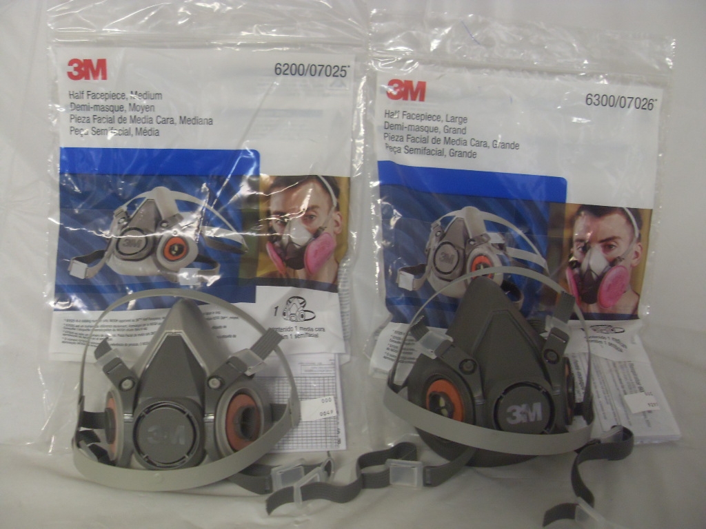 3M Reusable Half Respirator - 6200 Medium, 6300 Large