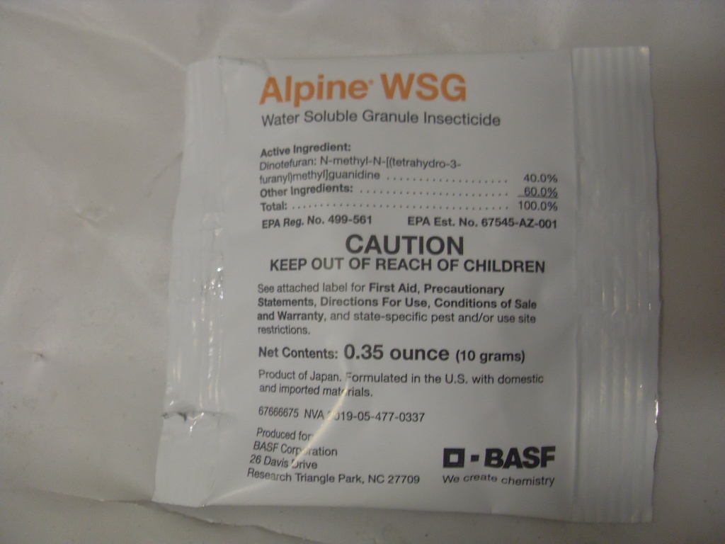 Alpine WSG Insecticide - Case of 120 x 10 Grams Packet