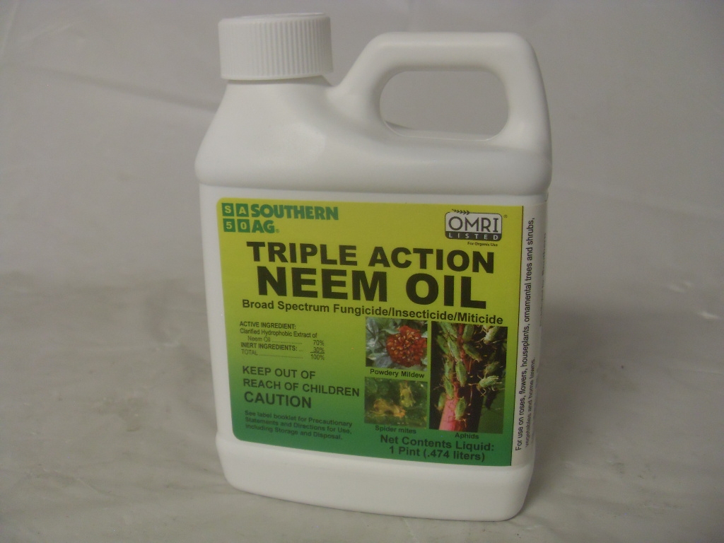 Triple Action Neem Oil Insecticide Fungicide Miticide - Pt