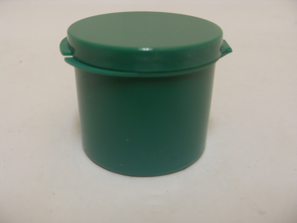 Green LDPE Hinge Top Polycons Jar 1 Oz