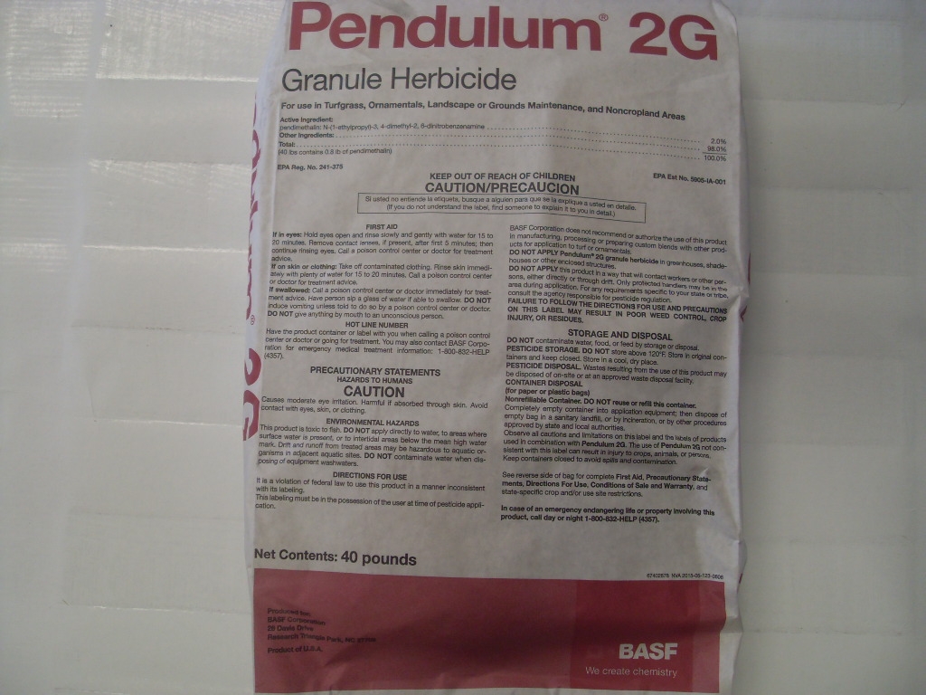 Pendulum 2G Herbicide Pendimethalin - 40 Lb