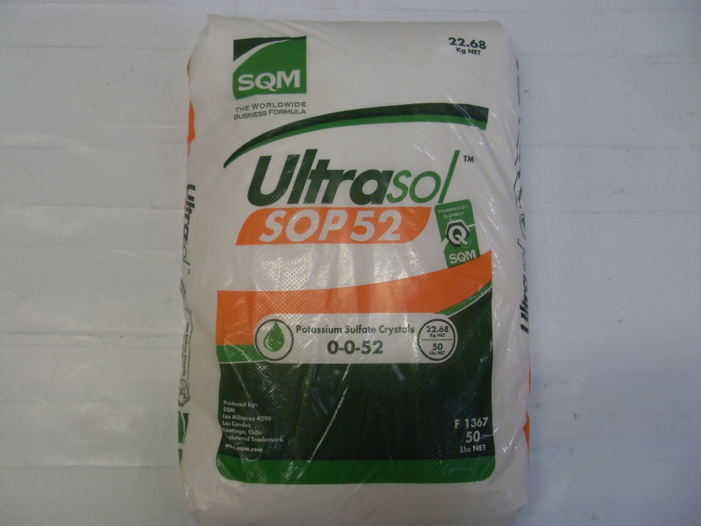 SOP Sulfate of Potash Soluble Fertilizer 0-0-52 - 50 Lb