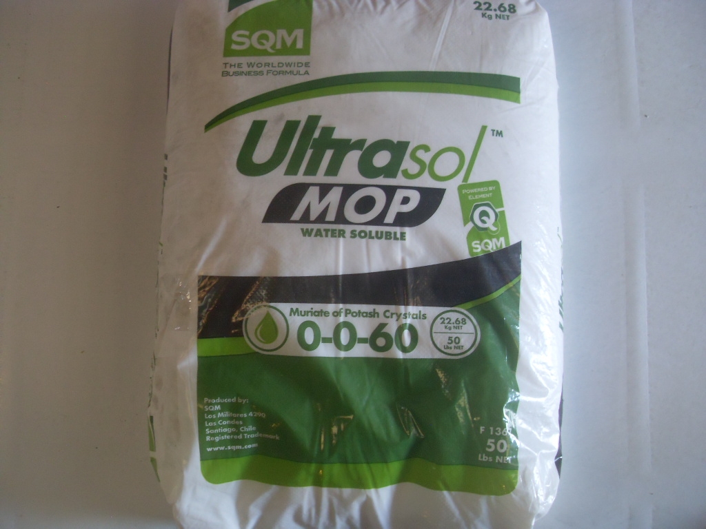 MOP Muriate of Potash Soluble Fertilizer 0-0-60 - 50 Lbs